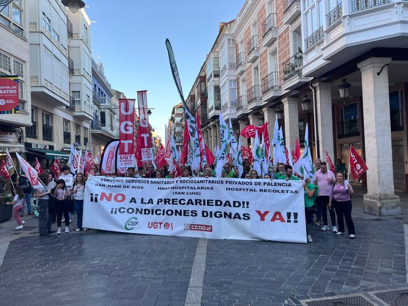Manifestación de la sanidad privada en Palencia