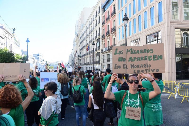Huelga educativa en Madrid